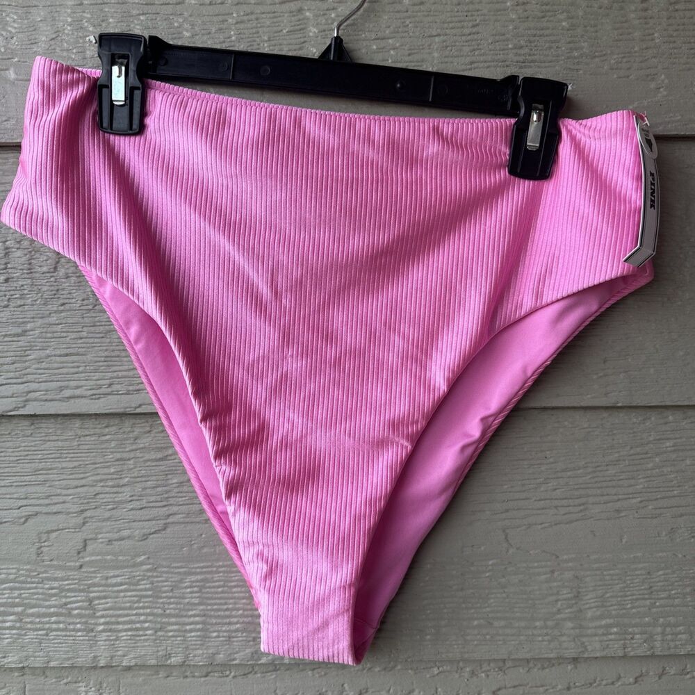 Victoria Secret Pink Bikini Bottoms Women’s XL VS Cheeky Lola Pink Barbie Ribbed